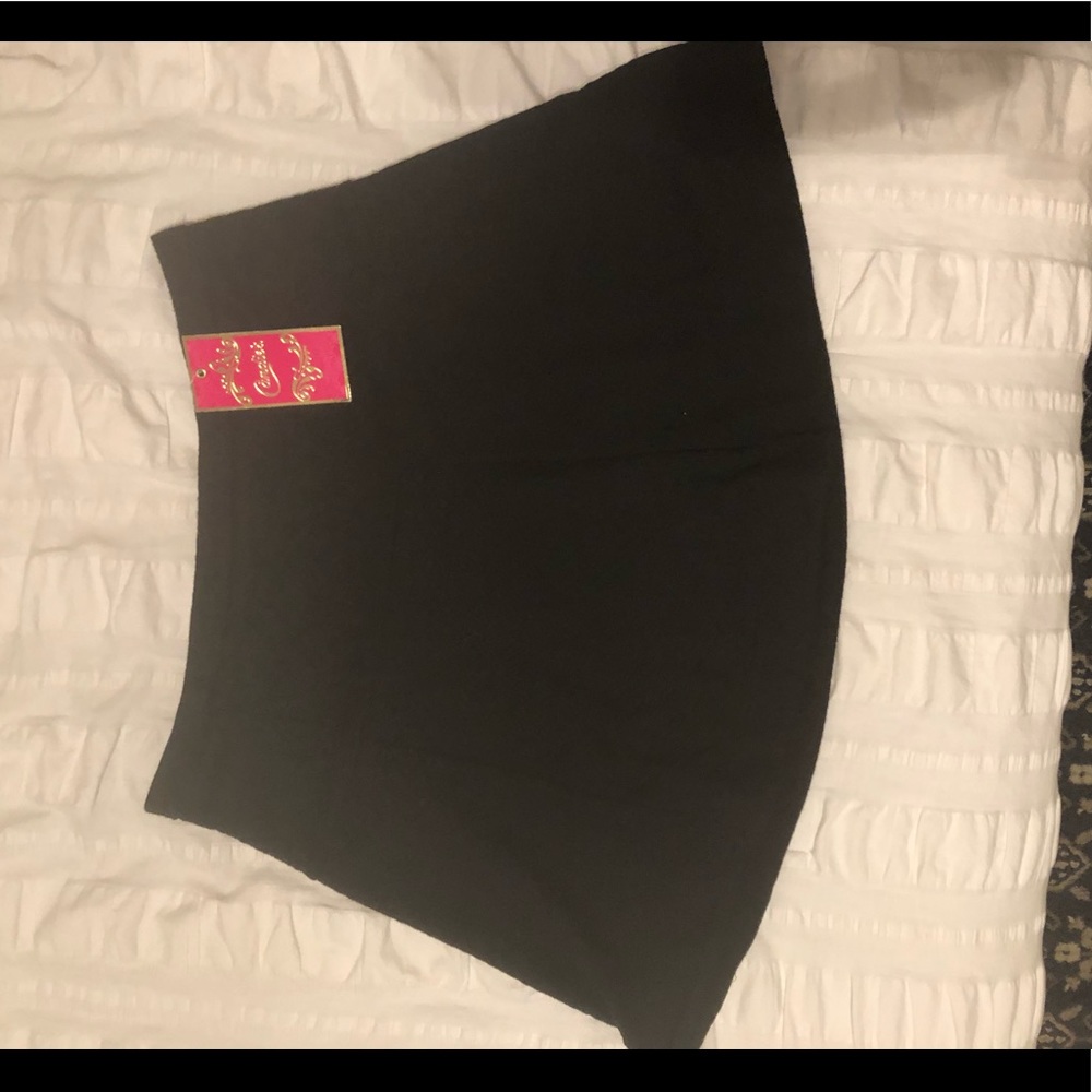 Black mini skirt